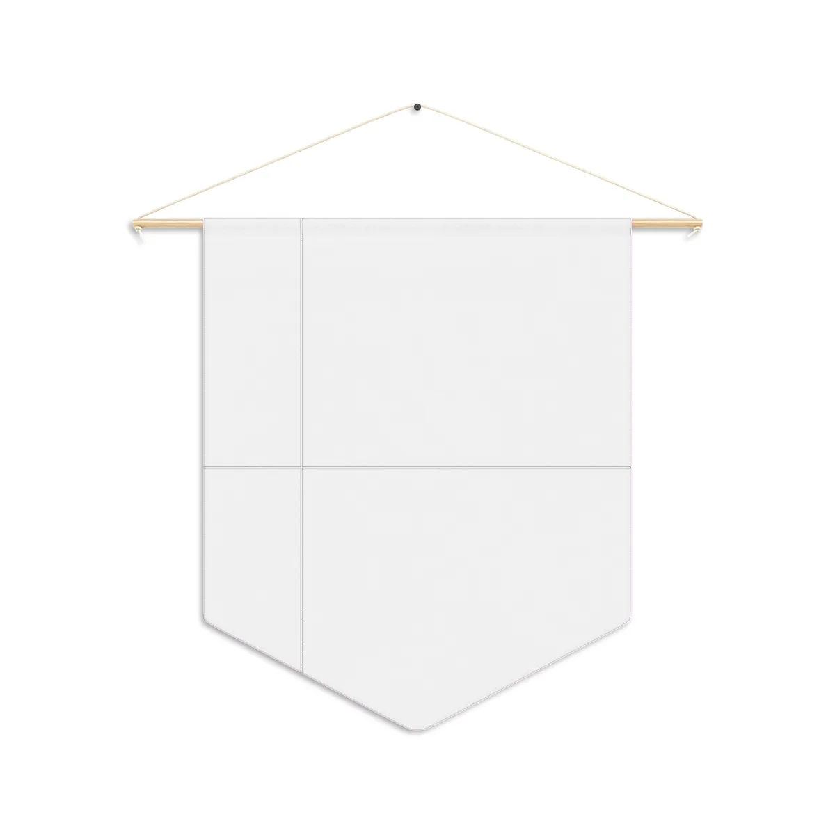 The pennant, blank and unprinted
