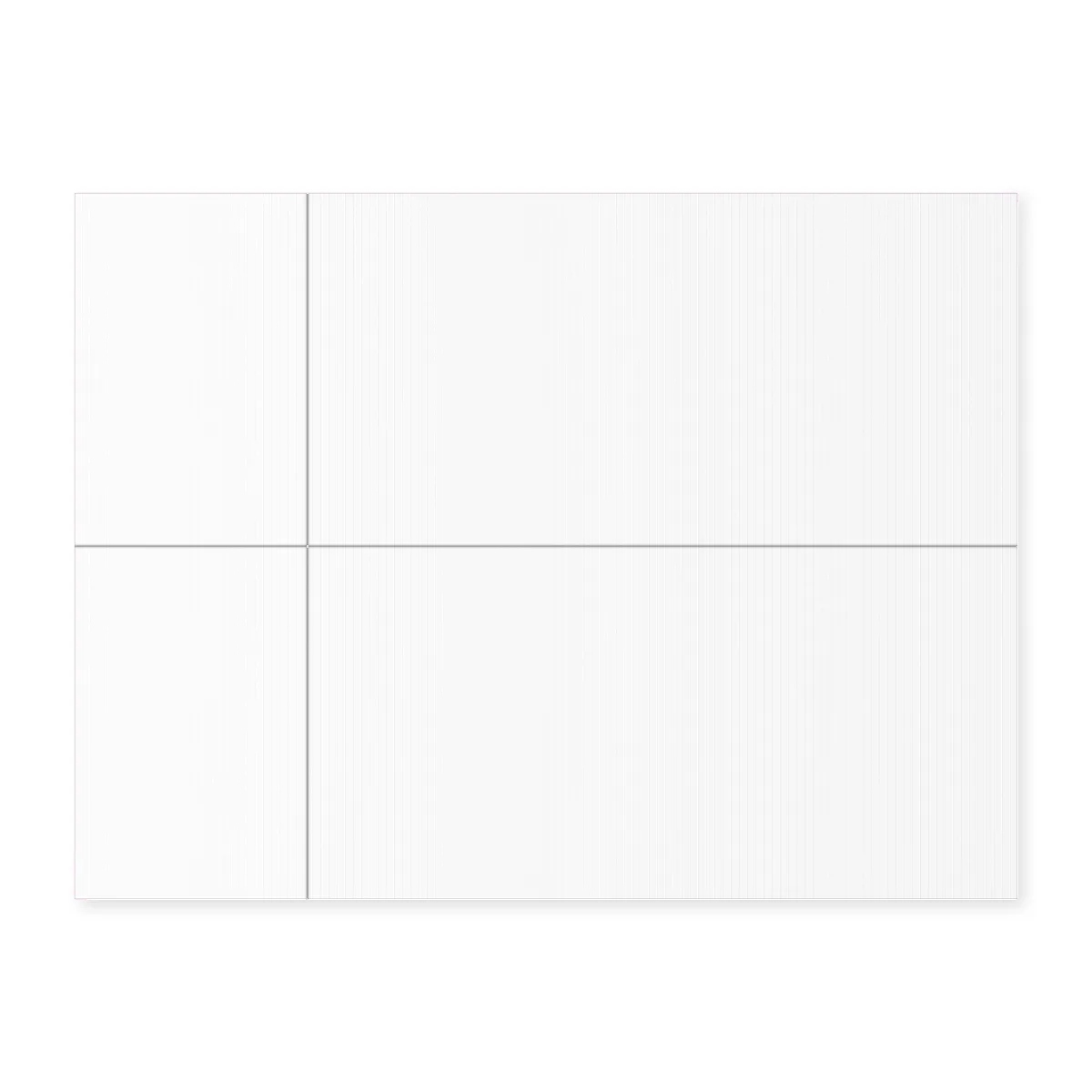 The yard sign, blank and unprinted