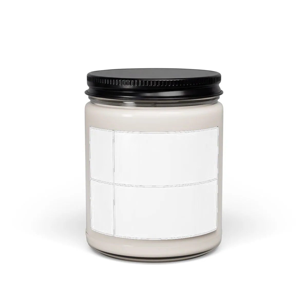 The scented candle, blank and unprinted