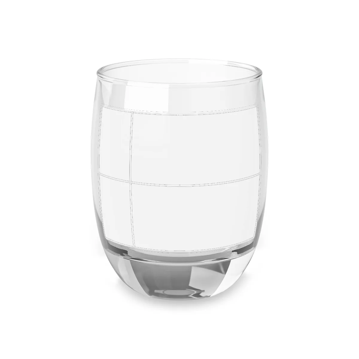 The whiskey glass, blank and unprinted