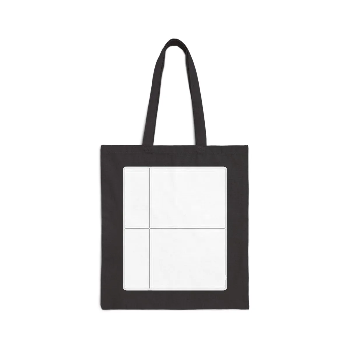 The canvas tote bag, blank and unprinted