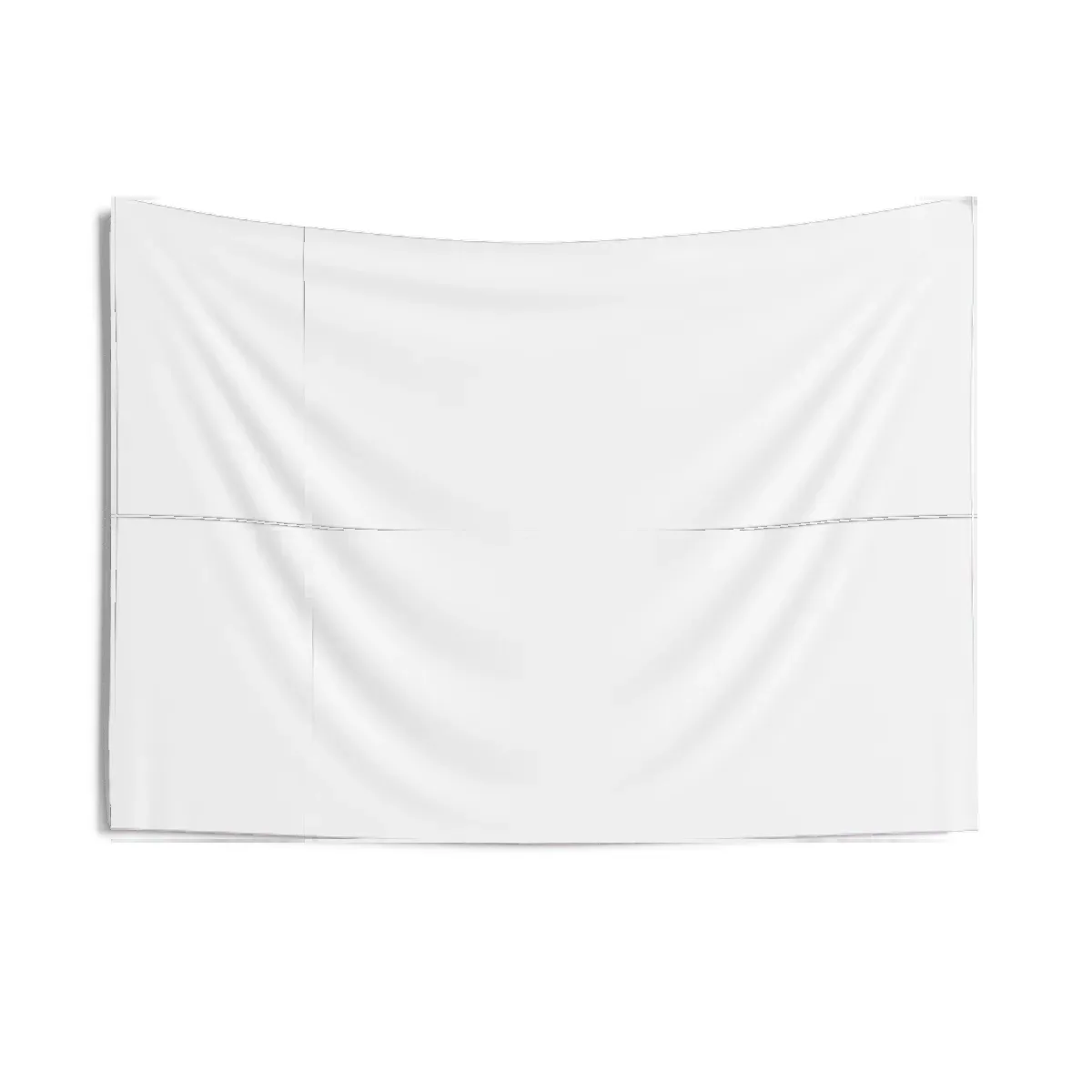 The wall tapestry, blank and unprinted