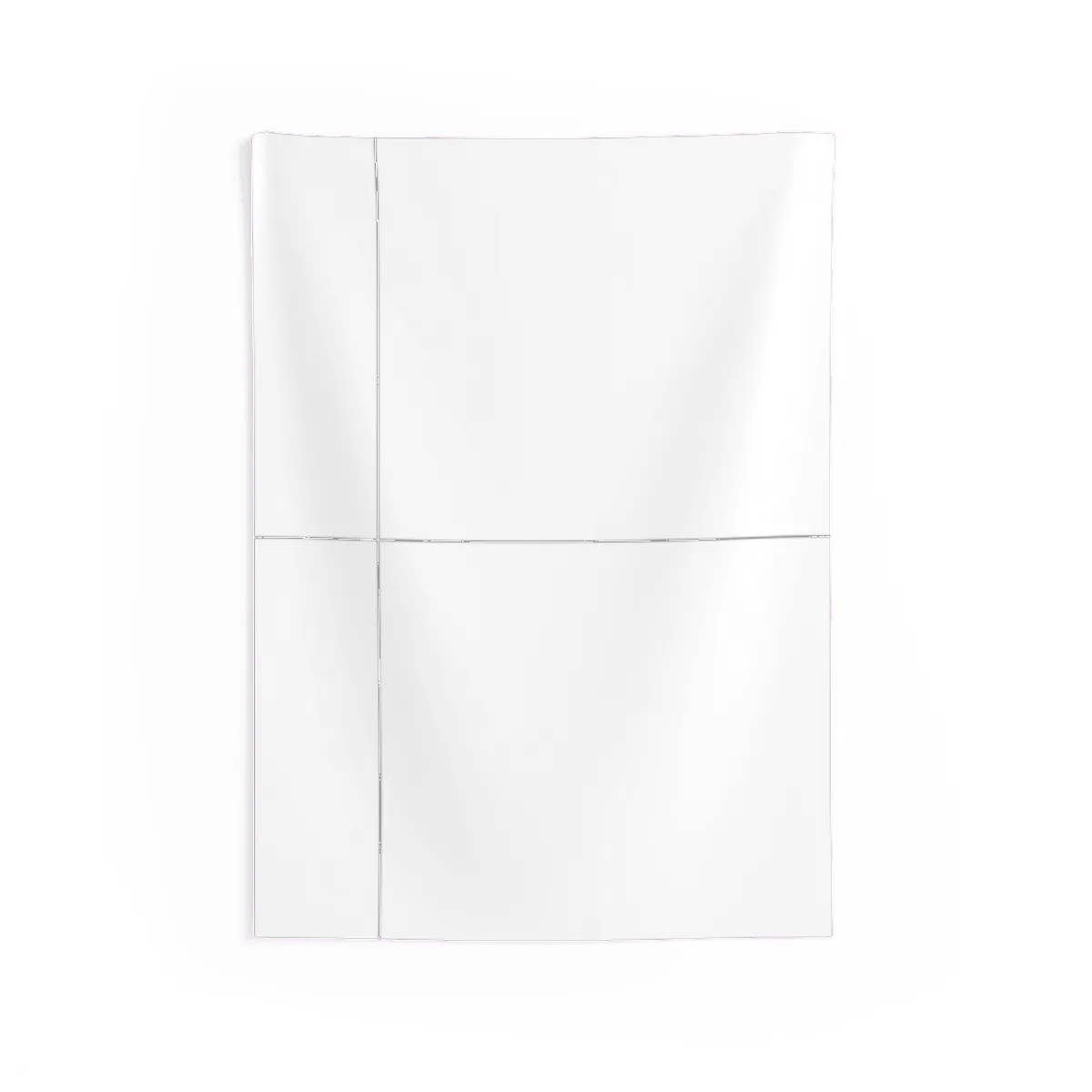 The wall tapestry, blank and unprinted