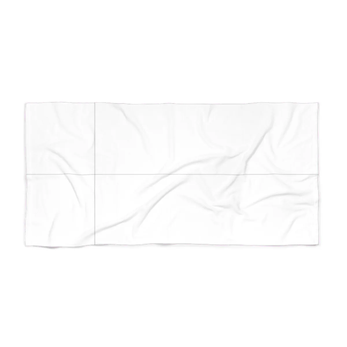 The beach towel, blank and unprinted
