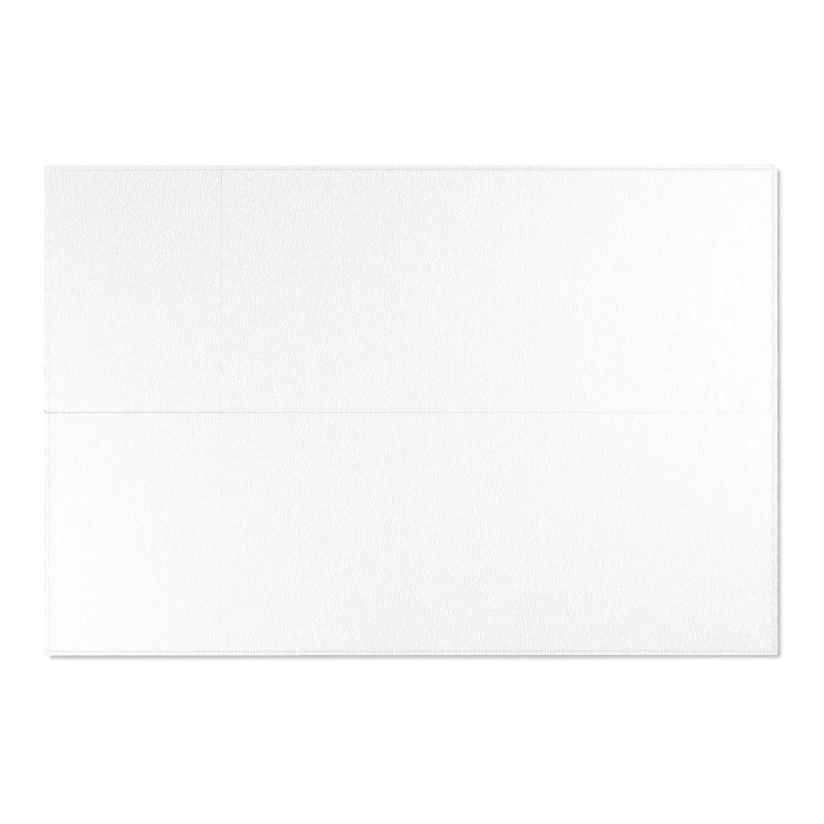 The area rug, blank and unprinted