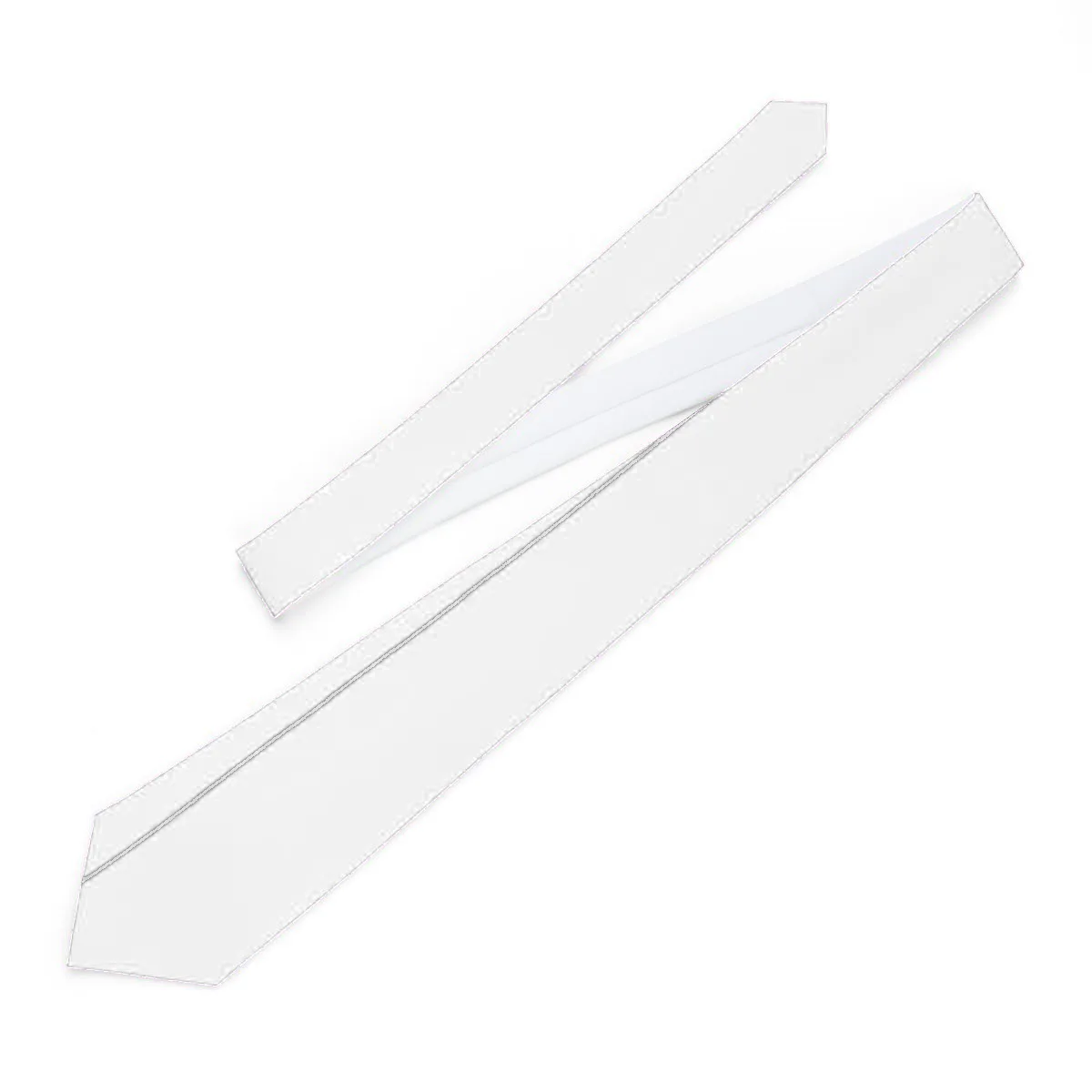 The neckties, blank and unprinted