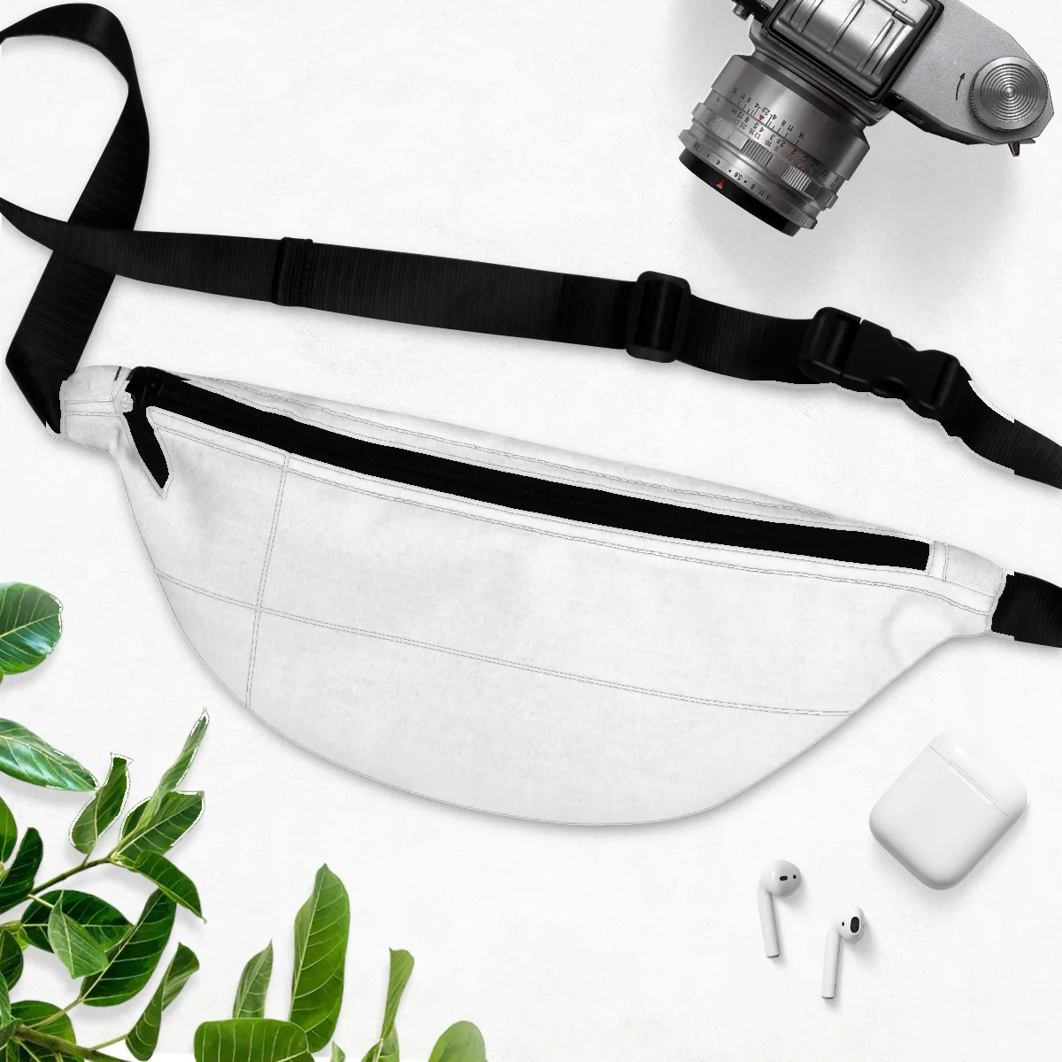The fanny pack, blank and unprinted