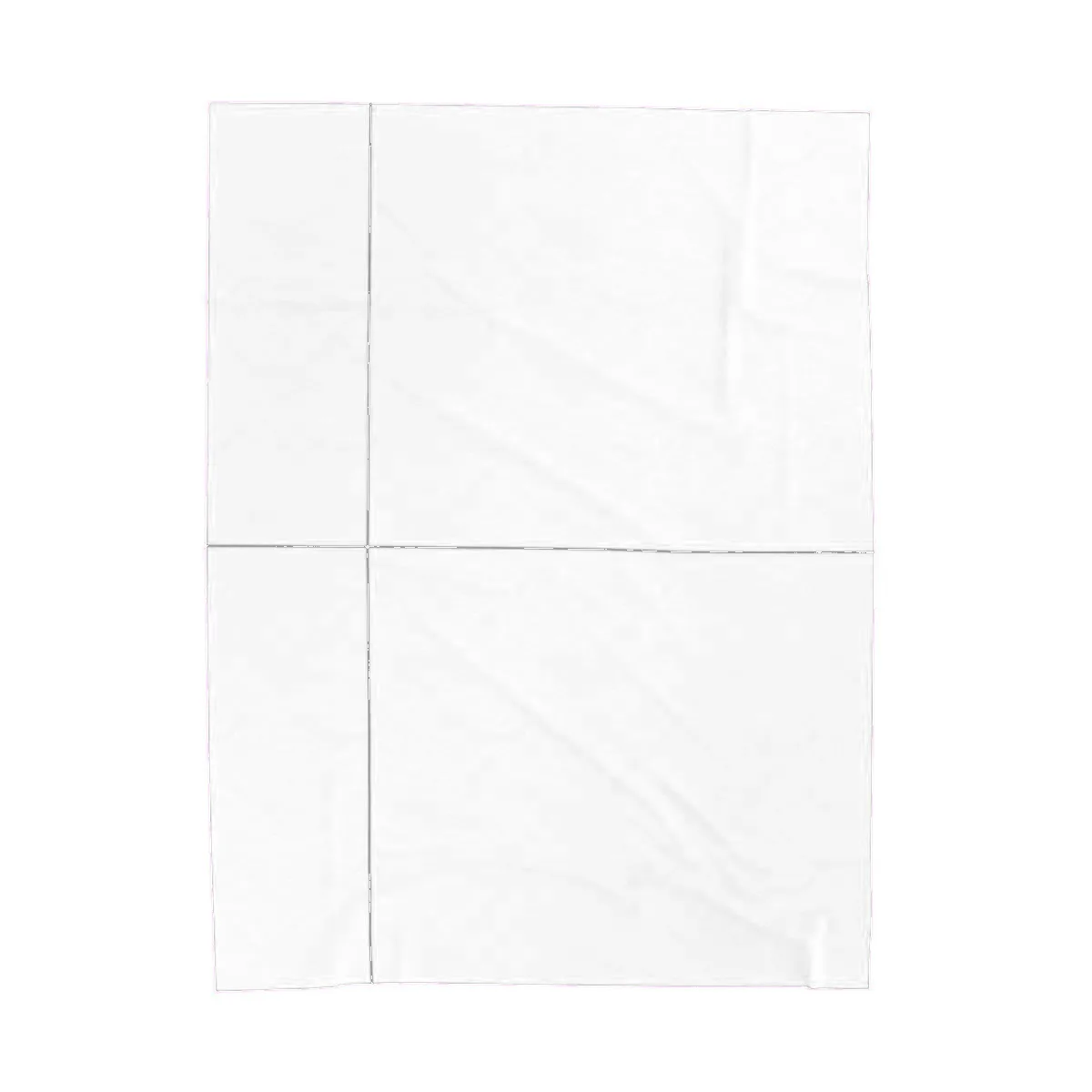The plush blanket, blank and unprinted