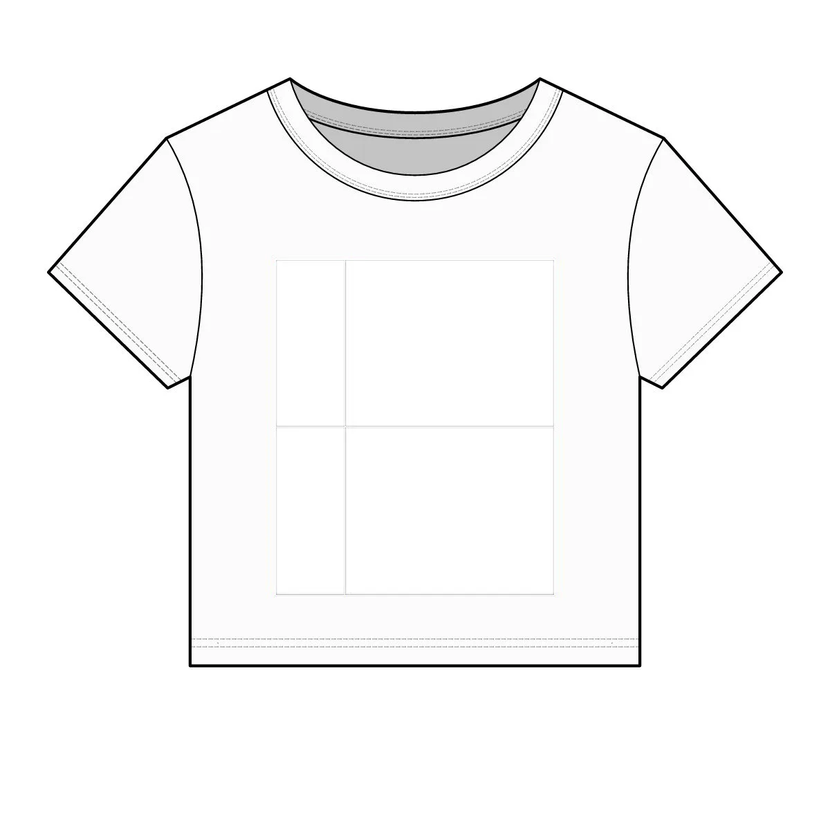 The women's baby tee, blank and unprinted