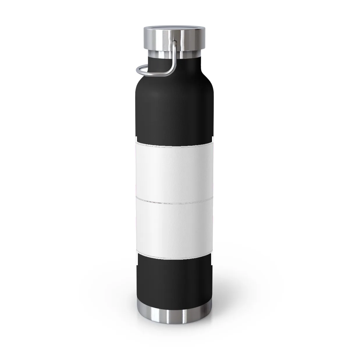 The water bottle, blank and unprinted