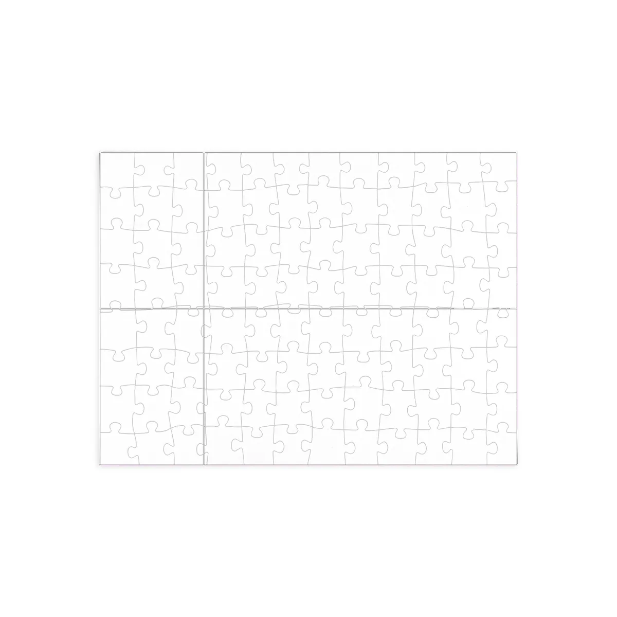 The puzzle, blank and unprinted