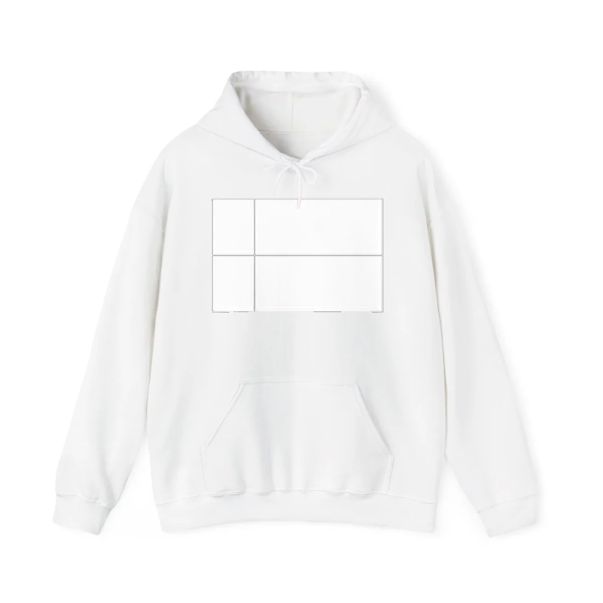 The hooded sweatshirt, blank and unprinted